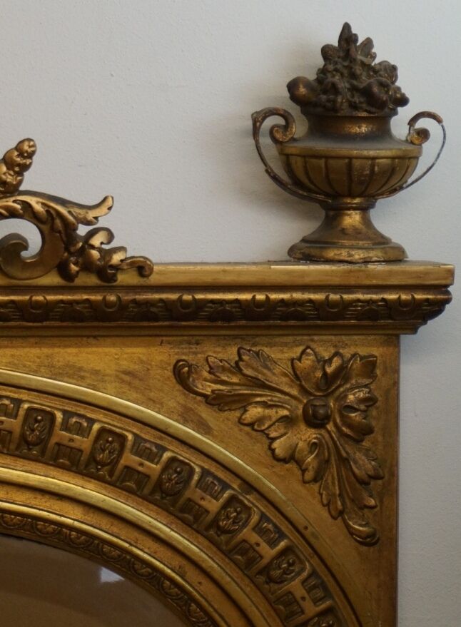 Big old mirror decorated with caryatids 193cm