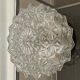 Vintage cast glass ceiling lamp 70s
