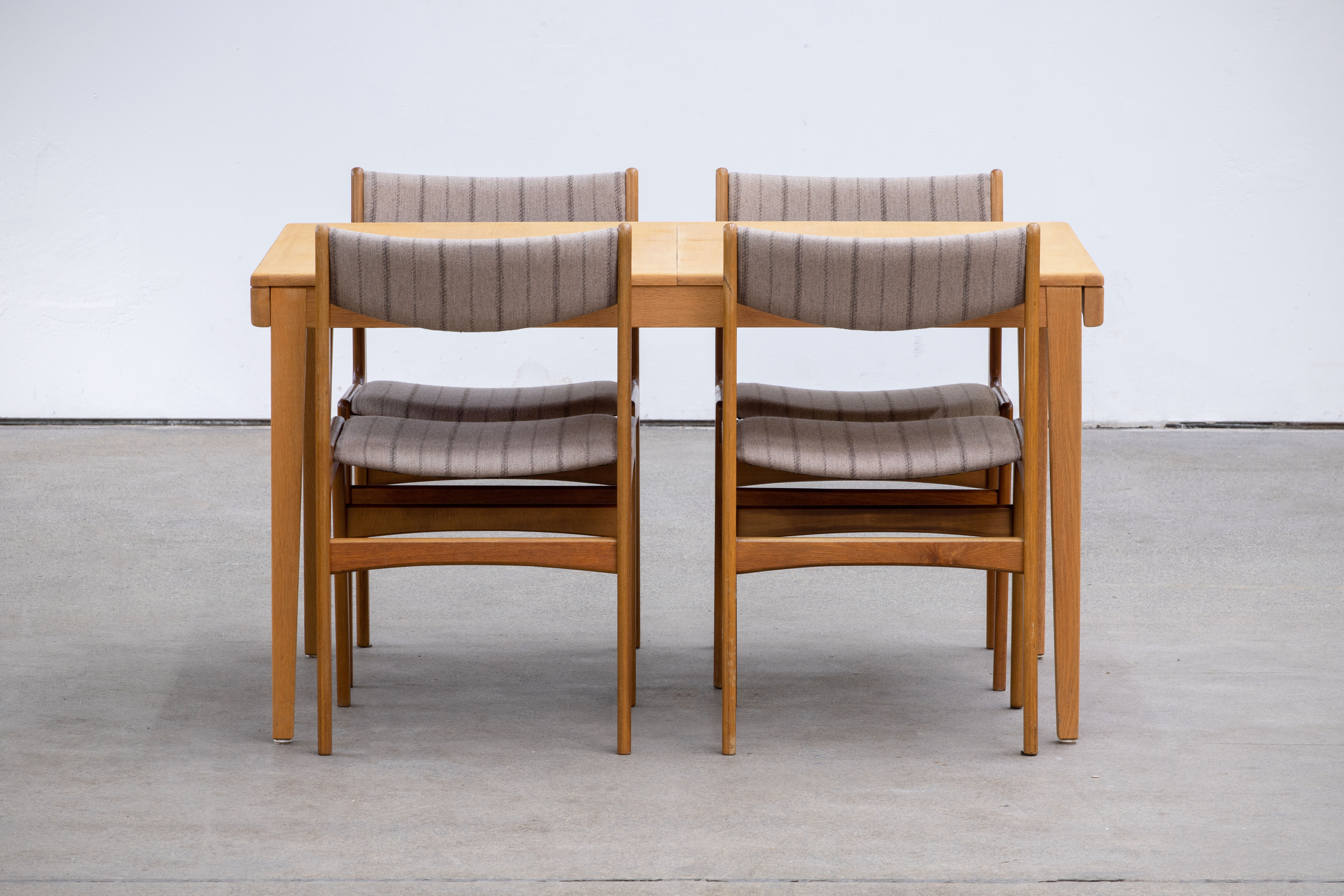 Vintage scandinavian table raw wood 1960