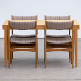 Vintage scandinavian table raw wood 1960