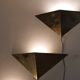 Minimalist brass wall lights