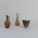 Collection of 3 ceramic vases by Gunnar Nylund Rörstrand Sweden, 1950s.