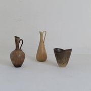 Collection of 3 ceramic vases by Gunnar Nylund Rörstrand Sweden, 1950s.