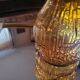 Amber relief glass pitcher. 1970s