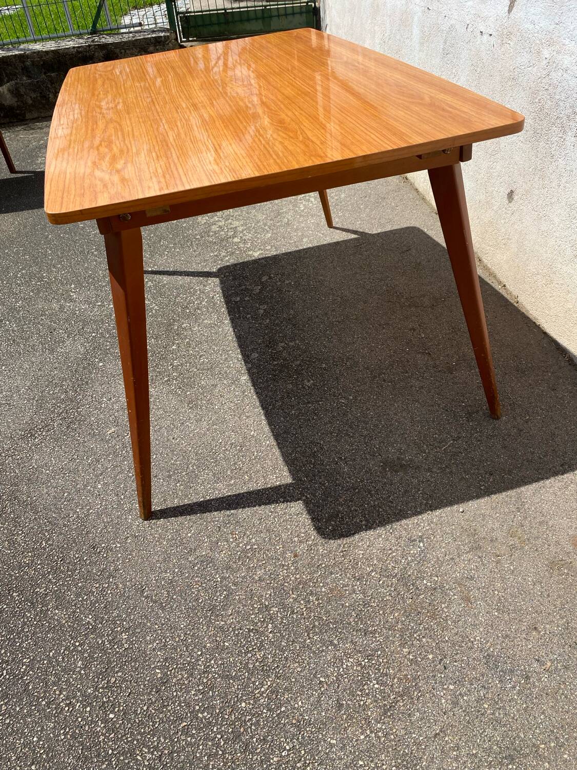 Vintage table with compass legs