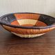 Vintage woven raffia basket