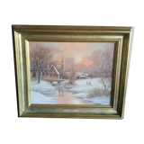 Oil painting on canvas signed F. Noah