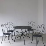 Wrought iron garden dining set | 1950s | France