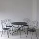 Ensemble de salle à manger de jardin en fer forgé | Années 1950 | France