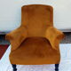 Golden velvet Napoleon III armchair