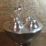 Sorbet display and silver metal ice cream