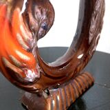 Signed ceramic Vallauris bougeoir