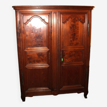 Old wardrobe, early 20th century, in very beautiful wood