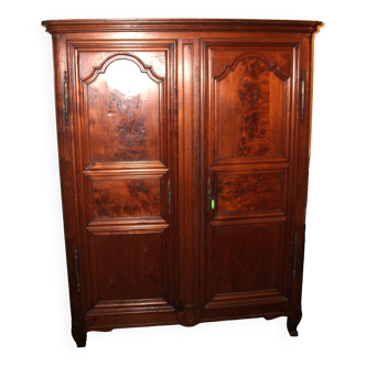 Old wardrobe, early 20th century, in very beautiful wood