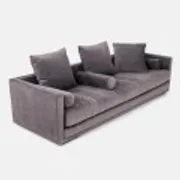 Sofa KOPENHAGA grey velour, Scandinavian design