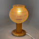 Mid-century Wood & Glass Table Lamp, 1970s