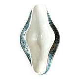 Saucière en terre de fer bleue et blanche