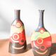 1970s-80s Hand-Painted Terracotta Vases