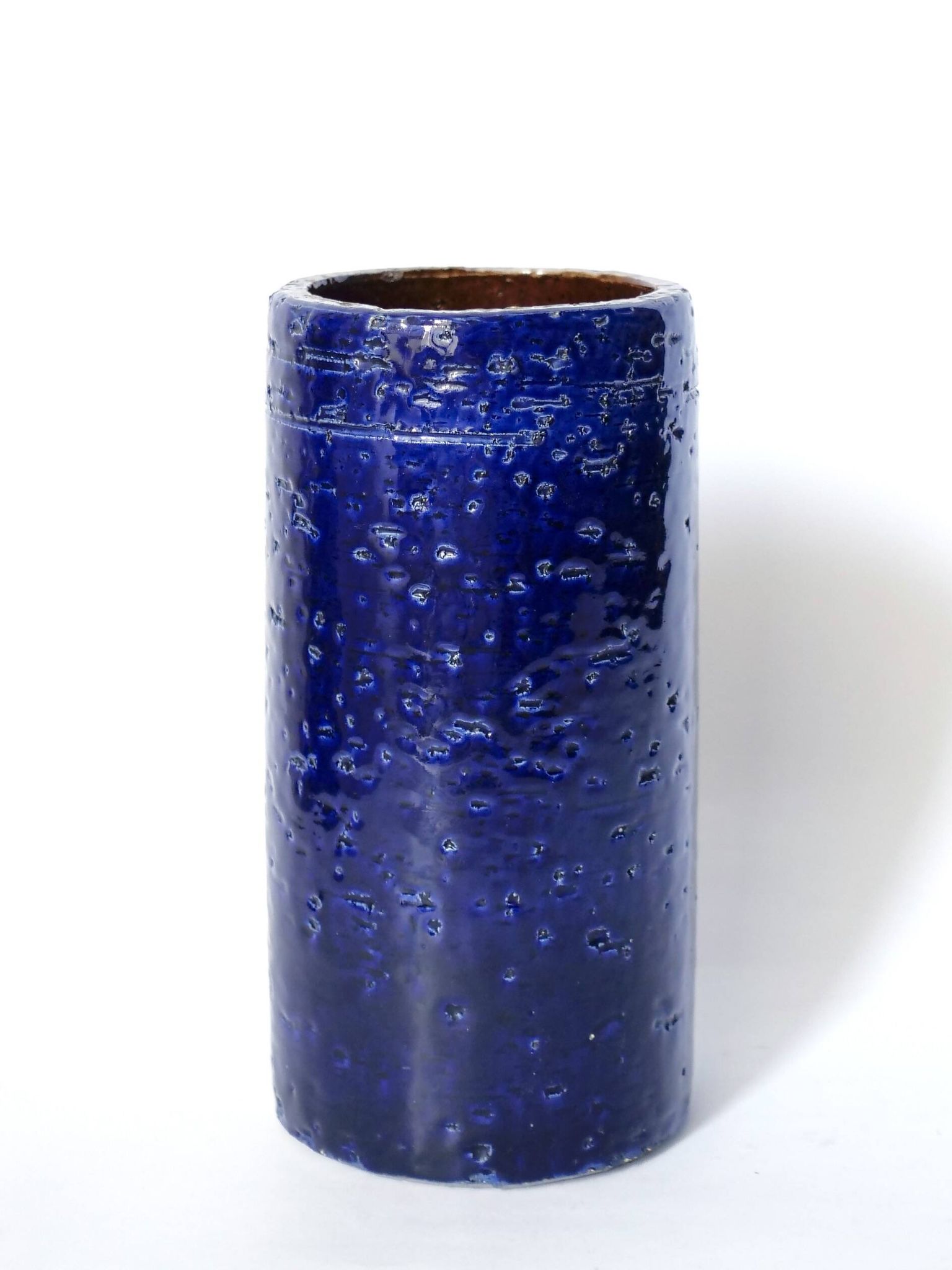 vase rouleau bleu Italie 1960