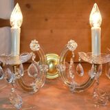 Old set of 2 Marie Thérése lamps with tassels