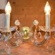 Vieille ensemble de 2 lampes Marie Thérése avec pampilles