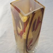 Autumn colored glass vase