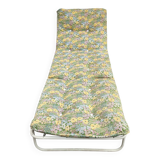 Folding deckchair camp bed