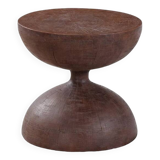 Table basse en bois en forme de sablier de style vintage Wabi-Sabi, meubles de salon