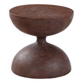Table basse en bois en forme de sablier de style vintage Wabi-Sabi, meubles de salon