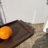 Rectangular art deco turned wood tray