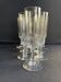 8 Champagne flutes – light cut crystal