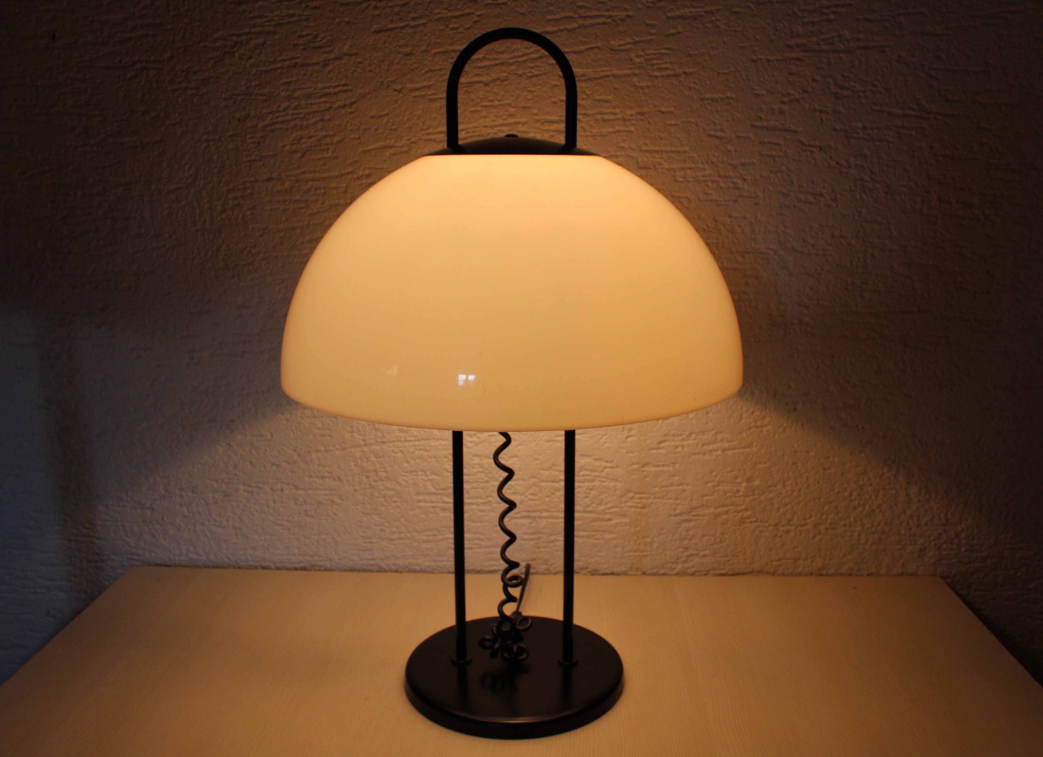 Lampe champignon en métal et acrylique 1980