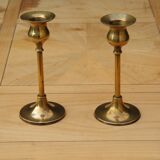 Pair of brass candlesticks