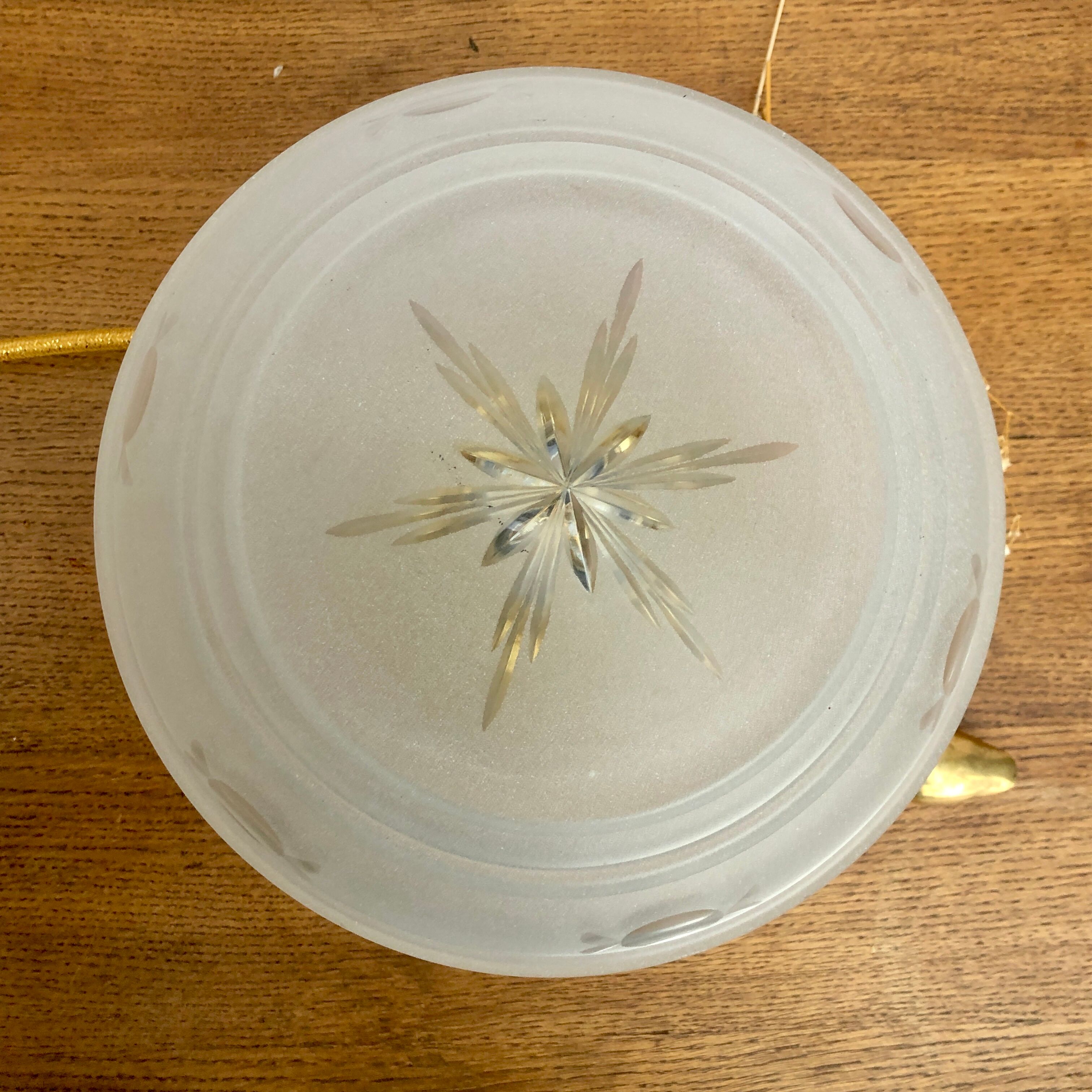 Vintage globe-deposed glass lamp