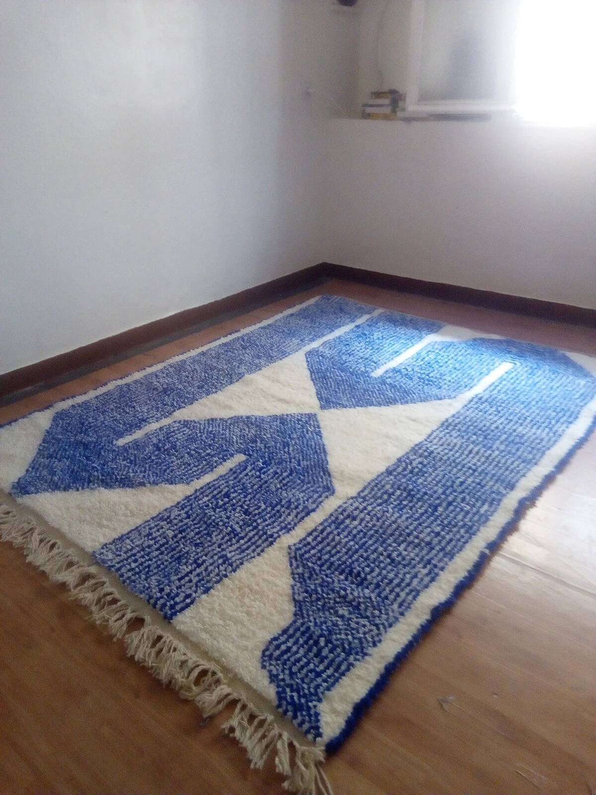 Tapis berbère en laine fait main 2.5 x 1.5 m