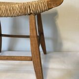 Stool straw Mid century Bull