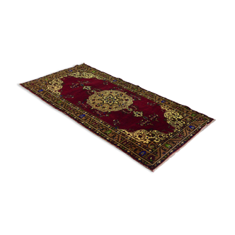 Anatolian handmade vintage rug 268 cm x 135 cm