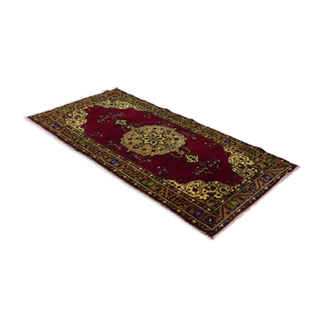 Anatolian handmade vintage rug 268 cm x 135 cm
