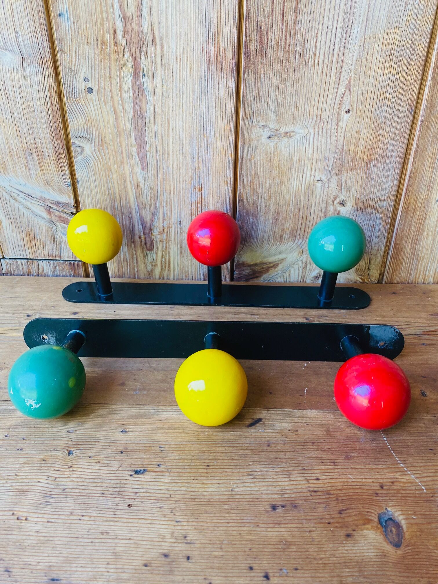 2 portemanteau mural vintage années 60