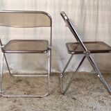 Duo of chairs "plia" by Giancarlo Piretti for Castelli, Italy 1970