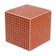 Orange cube side table 33x33 cm
