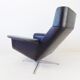 Fauteuil Kaufeld Siesta 62 en cuir noir par Jacques Brule