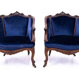Antique pair of armchairs from the second half of the 19th century, France. After renovation.
