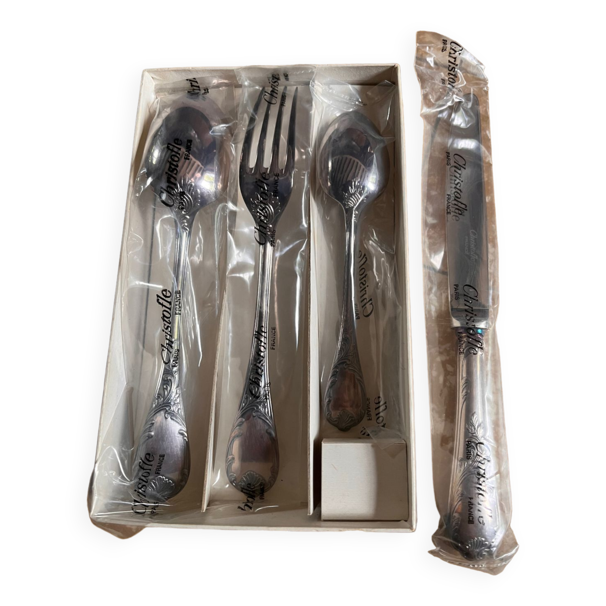 Set of 4 children's cutlery Christofle model Marly