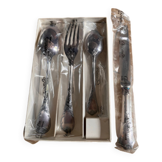 Set of 4 children's cutlery Christofle model Marly