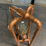 Table lamp copper pipes