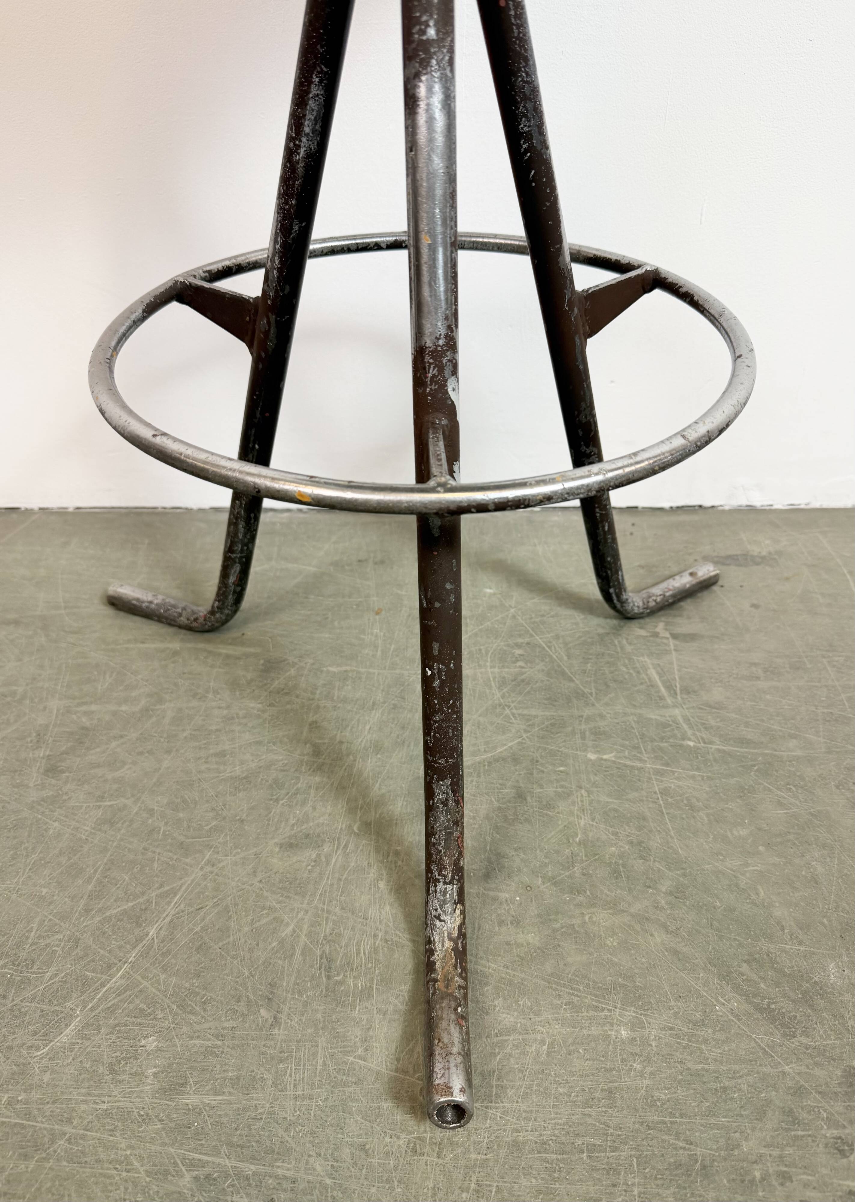 Grey Industrial Workshop Stool, 1960s