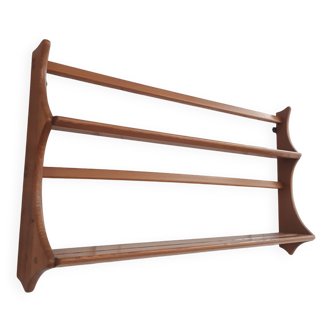 Etagère murale vintage en orme massif par Lucian Ercolani C1960 Ercol