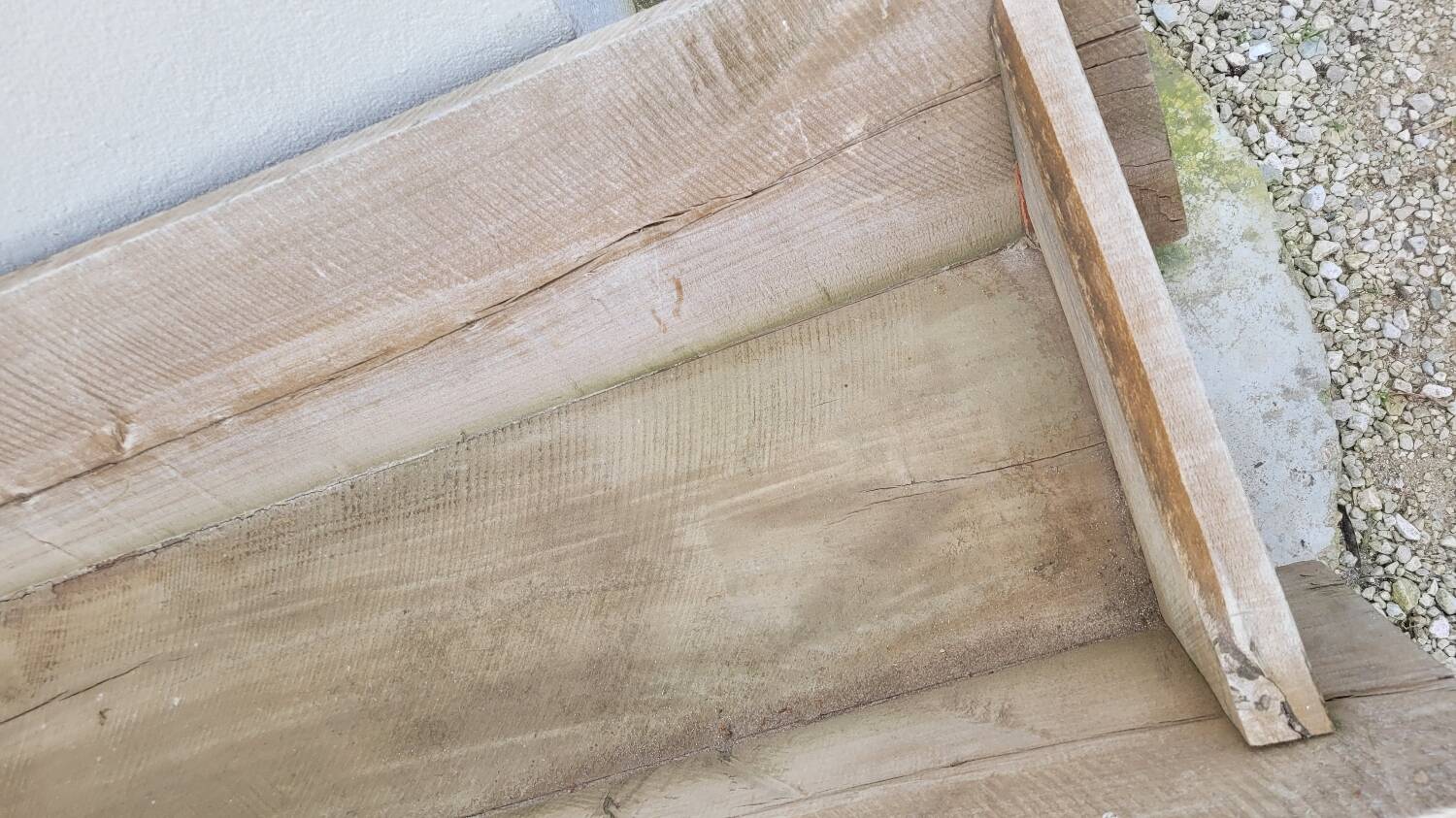 Old wooden trough Oak trough planter