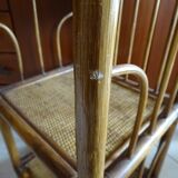 Vintage rattan and wicker laying floor